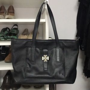 Black Leather TORY BURCH tote